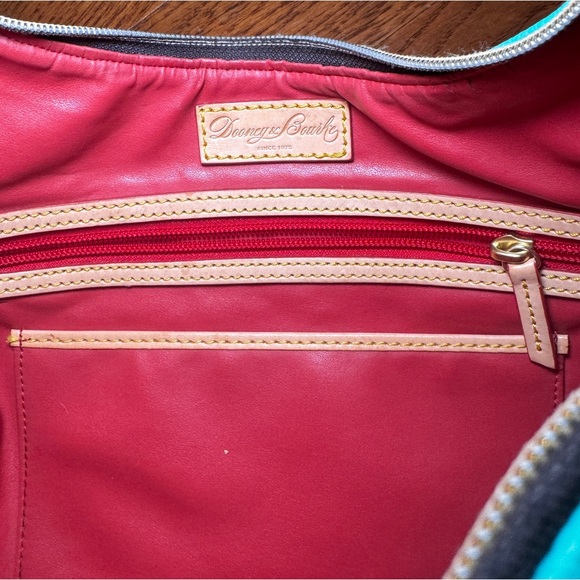 Dooney & Bourke Pebble Grain Rebecca Hobo – Teal with Tan Trim - Picture 5 of 11